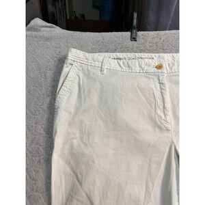 Talbots Womens 20W Relaxed Chino Pants White Cotton Spandex Blend